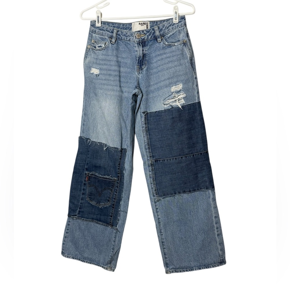 PacSun Rare DNM Edit Patchwork Low Rise Baggy Jeans 24